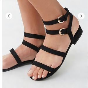 Black strappy sandals